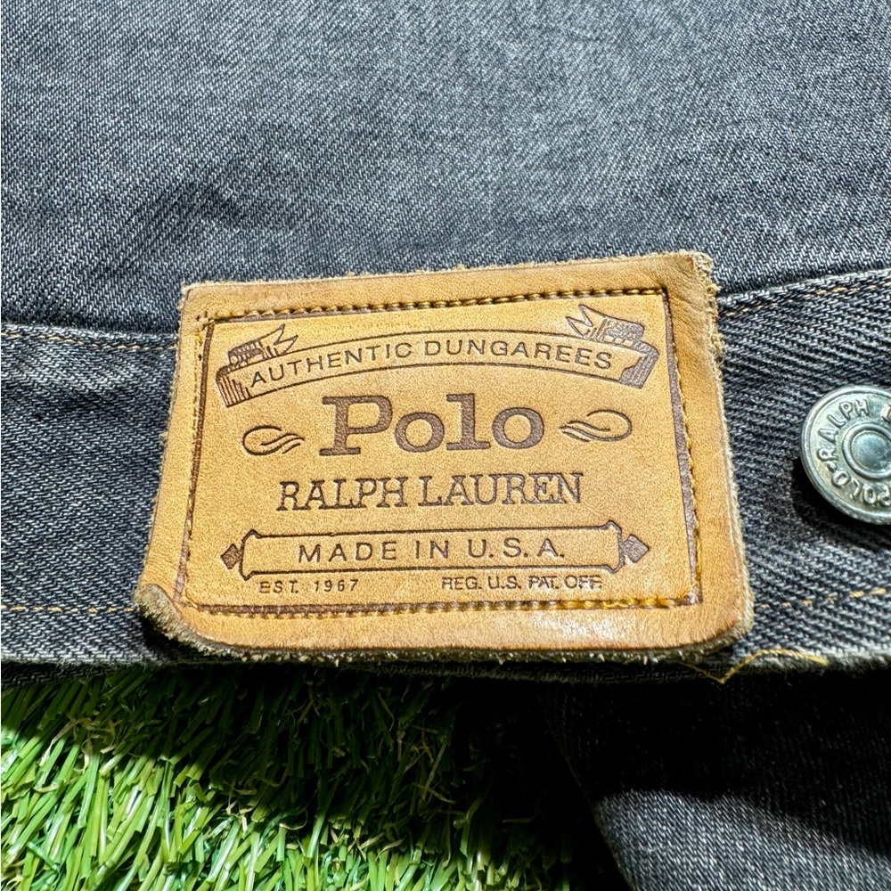 Vintage 70s-80s Polo Ralph Lauren Dungarees Blanket Lined Button Up Denim Jacket - Picture 11 of 11